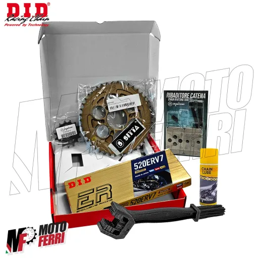 MF8869 Kit Trasmissione DID GP Ducati Panigale 1000 V4 R Corona 42 Pignone 15 Catena ERV7 passo 520 dal 2019 al 2024