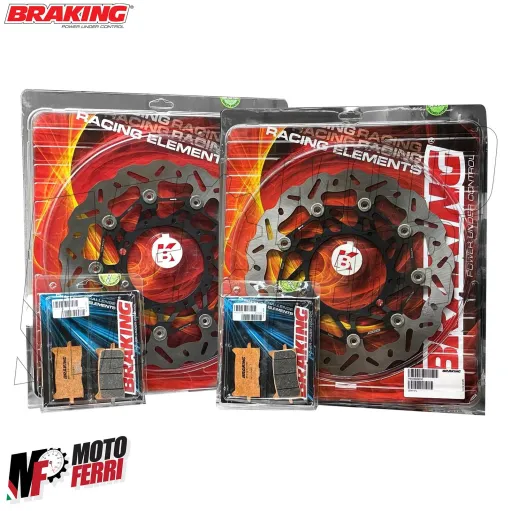 MF8877 Dischi Freno Anteriore BRAKING SK2 + Pastiglie Honda XADV 750 da 2017 a 2025