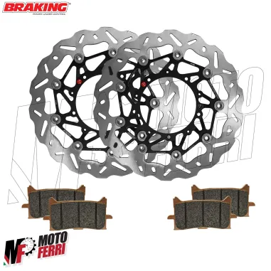 MF8877 Dischi Freno Anteriore BRAKING SK2 + Pastiglie Honda XADV 750 da 2017 a 2025