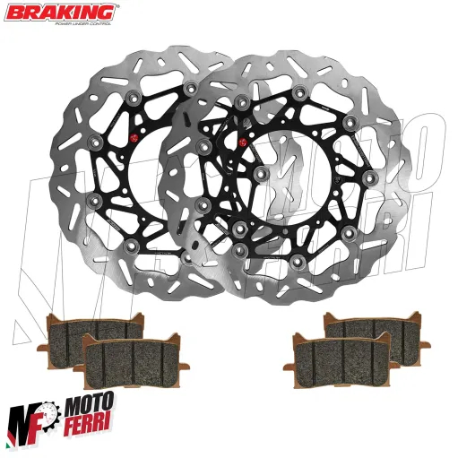 MF8877 Dischi Freno Anteriore BRAKING SK2 + Pastiglie Honda XADV 750 da 2017 a 2025