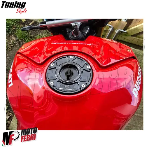 MF8881 Tappo Benzina Sgancio Rapido CNC Ducati V2 V4 Panigale Streetfighter