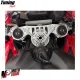 MF8883 Piastra Sterzo Racing Ducati Panigale V4 V4S V4R CNC Argento dal 2018 a 2024