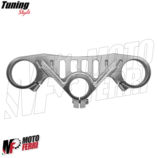MF8883 Piastra Sterzo Racing Ducati Panigale V4 V4S V4R CNC Argento dal 2018 a 2024