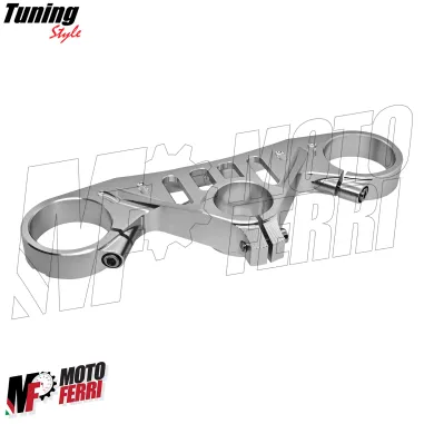 MF8883 Piastra Sterzo Racing Ducati Panigale V4 V4S V4R CNC Argento dal 2018 a 2024
