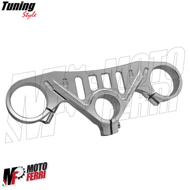 MF8883 Piastra Sterzo Racing Ducati Panigale V4 V4S V4R CNC Argento dal 2018 a 2024