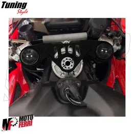 MF8884 Piastra Sterzo Racing Ducati Panigale V4 V4S V4R CNC Nero da 2018 a 2024 2