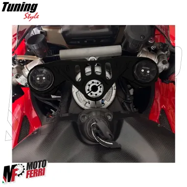 MF8884 Piastra Sterzo Racing Ducati Panigale V4 V4S V4R CNC Nero da 2018 a 2024