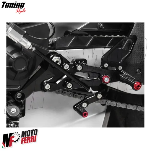 MF8887 Kit Pedane Arretrate Regolabili CNC Aprilia 660 RS / Tuono da 2020 a 2025