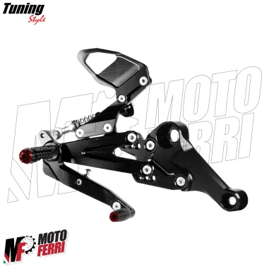MF8887 Kit Pedane Arretrate Regolabili CNC Aprilia 660 RS / Tuono da 2020 a 2025