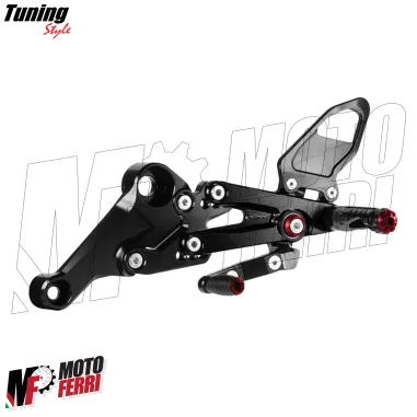 MF8887 Kit Pedane Arretrate Regolabili CNC Aprilia 660 RS / Tuono da 2020 a 2025
