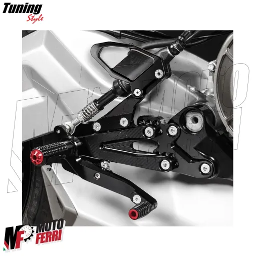 MF8887 Kit Pedane Arretrate Regolabili CNC Aprilia 660 RS / Tuono da 2020 a 2025