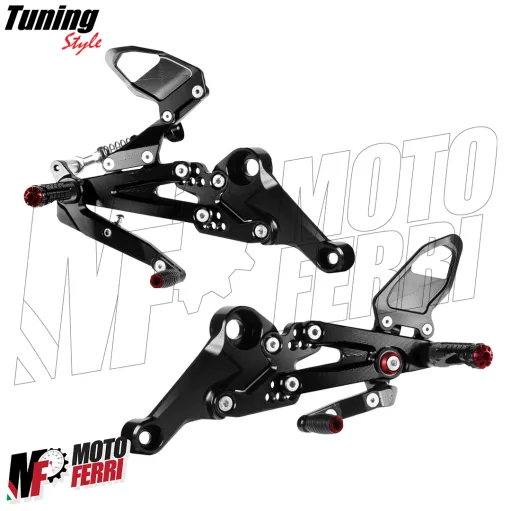 MF8887 Kit Pedane Arretrate Regolabili CNC Aprilia 660 RS / Tuono da 2020 a 2025