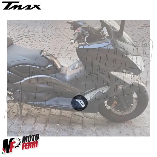 MF8897 Coppia Pedane Poggiapiedi Alluminio Yamaha TMax 500 dal 2008 al 2011