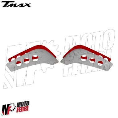 MF8897 Coppia Pedane Poggiapiedi Alluminio Yamaha TMax 500 dal 2008 al 2011
