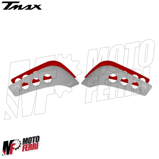 MF8897 Coppia Pedane Poggiapiedi Alluminio Yamaha TMax 500 dal 2008 al 2011