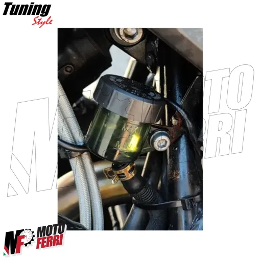MF8900 Serbatoio Vaschetta Liquido Freno Frizione Piccola 15 cc Uscita Curva