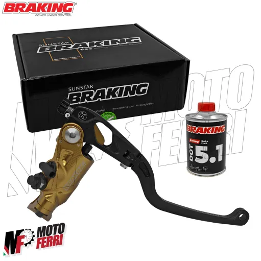 MF8926 Pompa Freno Anteriore Radiale Race BRAKING MC-R1 19X18-20 Leva Snodata Nera