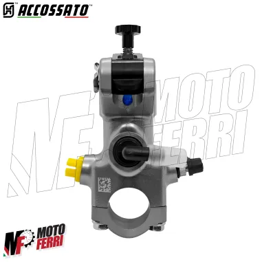 MF8942 Pompa Freno Anteriore Radiale ACCOSSATO 19x20 Leva Nera Snodata Moto + olio