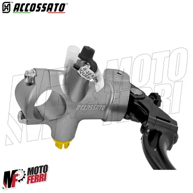 MF8942 Pompa Freno Anteriore Radiale ACCOSSATO 19x20 Leva Nera Snodata Moto + olio