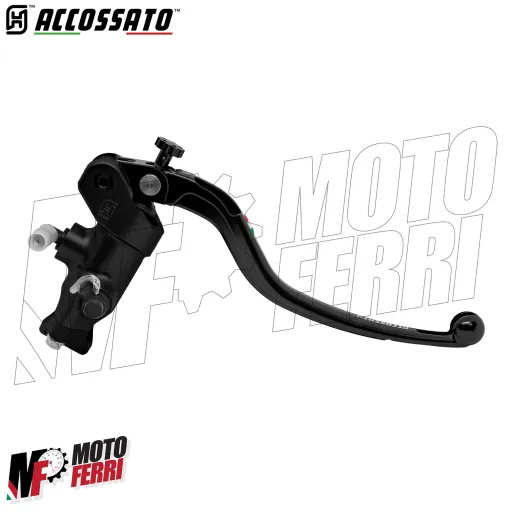 MF8943 Pompa Freno Anteriore Radiale ACCOSSATO 16x18 Leva Nera Fissa Moto + olio
