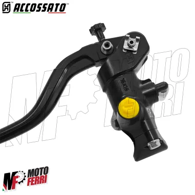 MF8943 Pompa Freno Anteriore Radiale ACCOSSATO 16x18 Leva Nera Fissa Moto + olio