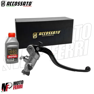 MF8941 Pompa Freno Anteriore Radiale ACCOSSATO 19x20 Leva Nera Fissa Moto + olio