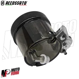 MF8948 Serbatoio Vaschetta Liquido Freno Frizione ACCOSSATO Fumè Tappo CNC Moto 2