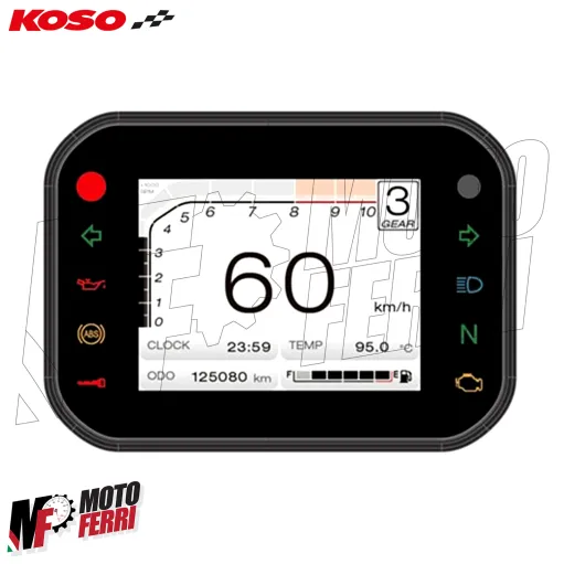 MF8949 Contachilometri Tachimetro Koso RX-3S Digitale TFT 15.000 RPM Scooter Moto