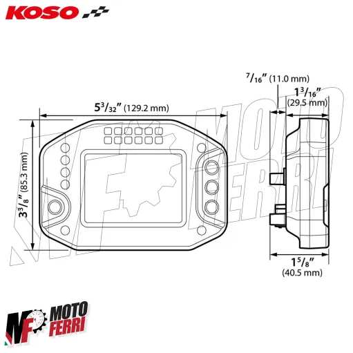 MF8950 Contachilometri Tachimetro Multifunzione Koso RS2 Digitale Scooter Moto