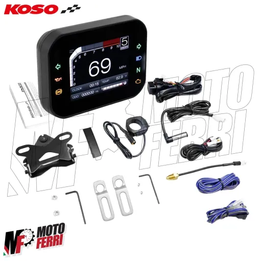 MF8949 Contachilometri Tachimetro Koso RX-3S Digitale TFT 15.000 RPM Scooter Moto