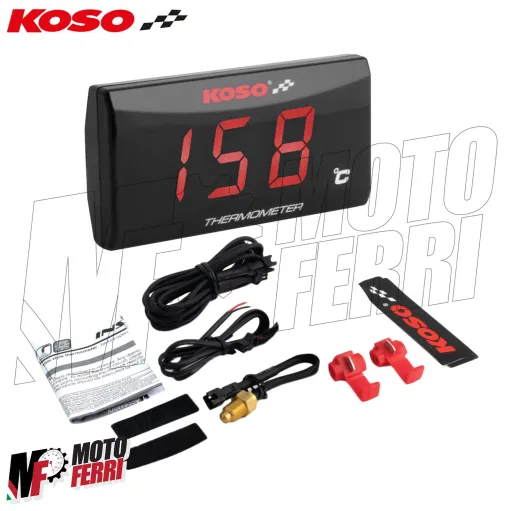 MF8954 Termometro Digitale KOSO con sensore temperatura acqua PT1/8 Scooter Moto