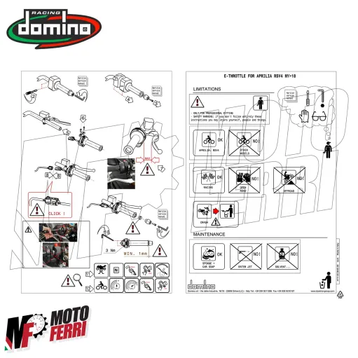 MF8956 Acceleratore Rapido Domino RBW Ride By Wire Aprilia RSV4 RR Factory E4 E5
