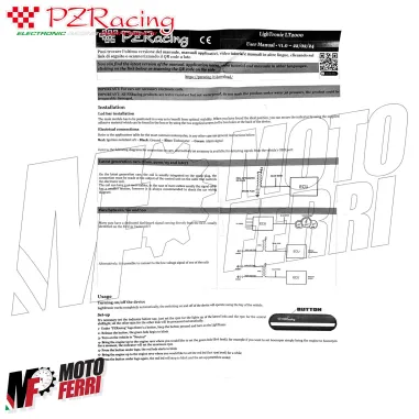 MF8957 Indicatore Fuorigiri PZRacing LighTronic LT2000 Shiftlight Universale Moto