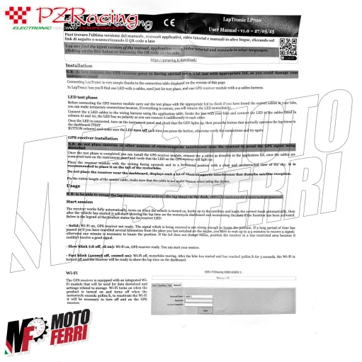 MF8959 Ricevitore GPS PZRacing 50HZ LapTronic Lap Timer LP700 Universale Moto
