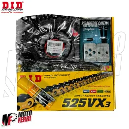 MF8965 Kit Trasmissione DID Honda XL 600 V Transalp Corona 43 Pignone 15 da 1989 a 1999 2