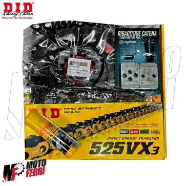 MF8965 Kit Trasmissione DID Honda XL 600 V Transalp Corona 43 Pignone 15 da 1989 a 1999