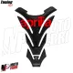 MF8971 Adesivo Protezione Paraserbatoio 3D Carbonio Logo Aprilia Rosso 20,3x14cm