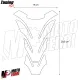 MF8972 Adesivo Protezione Paraserbatoio 3D Carbonio Logo Aprilia Nero 20,3x14cm