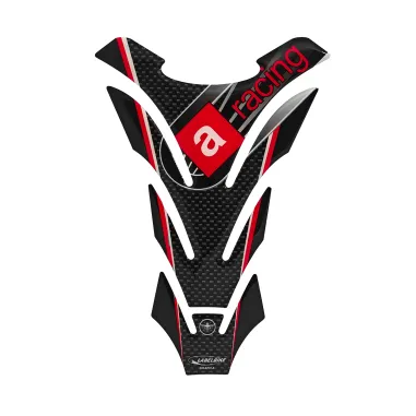 MF8973 Adesivo Protezione Paraserbatoio 3D Carbonio Logo Aprilia Racing 20,3x14cm