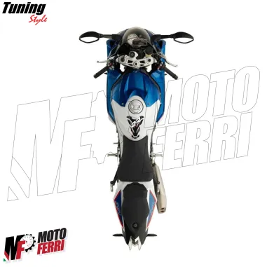 MF8974 Adesivo Protezione Paraserbatoio 3D Carbonio Logo BMW S1000 RR 20,3x14cm