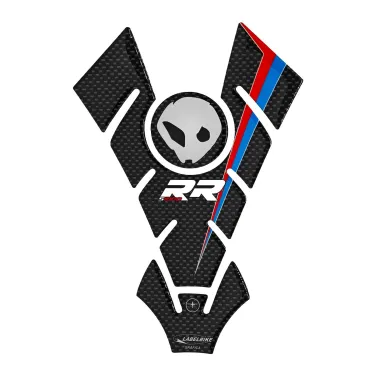 MF8975 Adesivo Protezione Paraserbatoio Carbonio Logo BMW S1000 RR 21,5x14,5cm