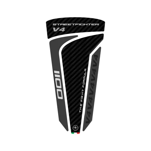 MF8976 Adesivo Protezione Paraserbatoio Logo Ducati Streetfighter V4 21,5x14,5cm