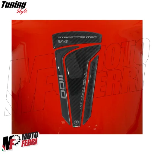 MF8976 Adesivo Protezione Paraserbatoio Logo Ducati Streetfighter V4 21,5x14,5cm
