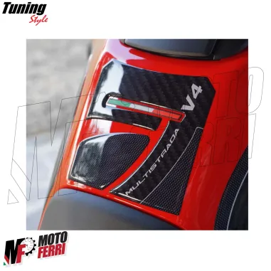 MF8977 Adesivo Protezione Paraserbatoio Logo Ducati Multistrada V4 10,5x10,5cm