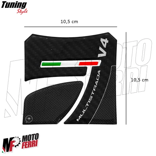 MF8977 Adesivo Protezione Paraserbatoio Logo Ducati Multistrada V4 10,5x10,5cm