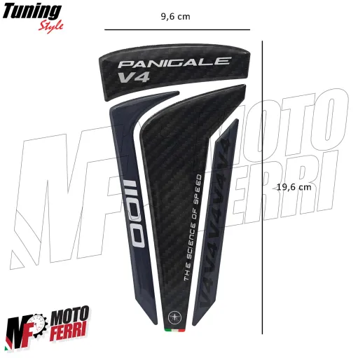 MF8981 Adesivo Protezione Paraserbatoio Logo Ducati Panigale V4 19,6x9,6cm