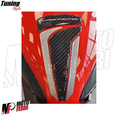 MF8982 Adesivo Protezione Paraserbatoio Logo Ducati Streetfighter V2 19,6x9,6cm