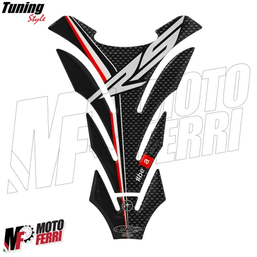 MF3228 Adesivo Protezione Paraserbatoio 3D Carbonio Logo Aprilia RS 20,3x14cm