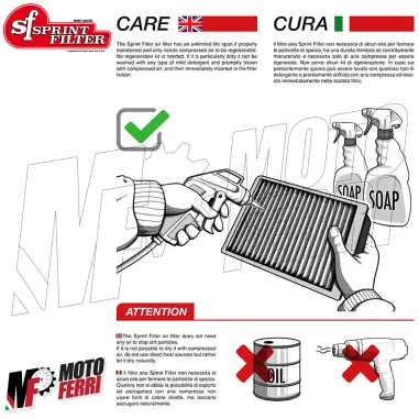 MF8992 Filtro Aria Sportivo Sprint Filter P08 BMW S 1000 XR da 2019 a 2024
