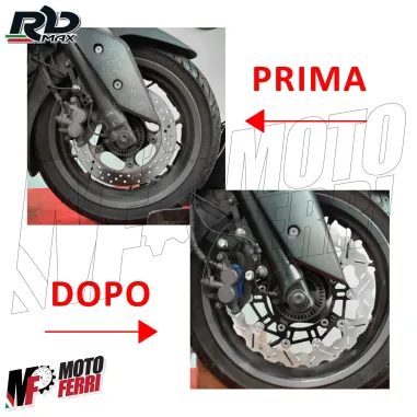 MF8995 Disco Freno Anteriore 300 mm + Adattatore Yamaha XMax 125 300 da 2017 a 2025